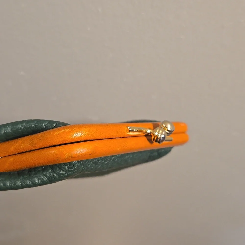 Dooney & Bourke Green and Tan Leather Wallet - Picture 11 of 12